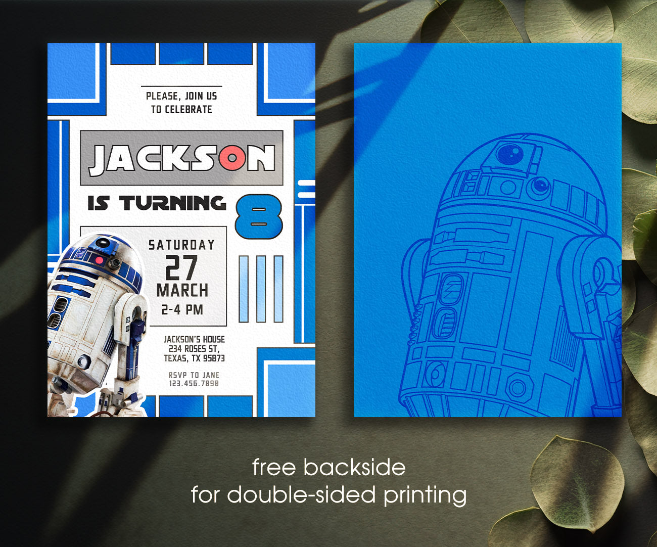 Star Wars Darth Vader customizable invitation template | Share or Print | boy | UN271