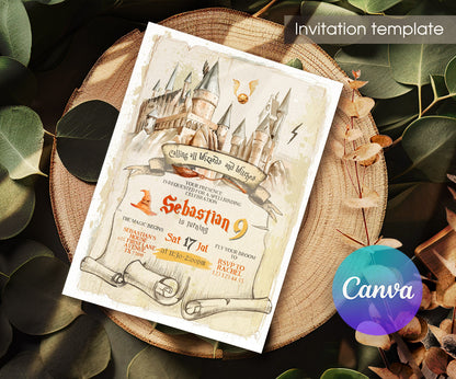 Harry Potter customizable invitation template | Share or Print | WO409