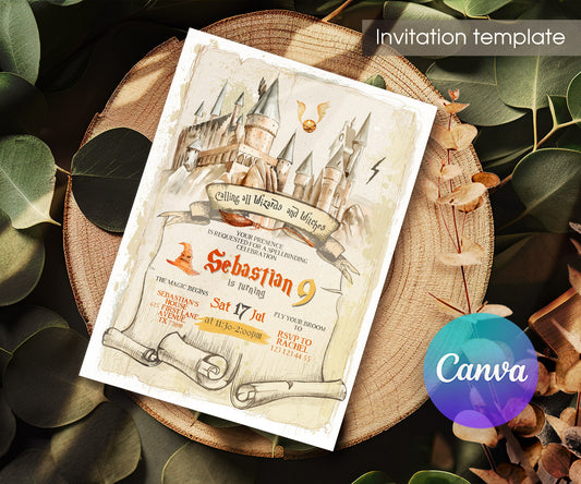 Harry Potter customizable invitation template | Share or Print | WO409