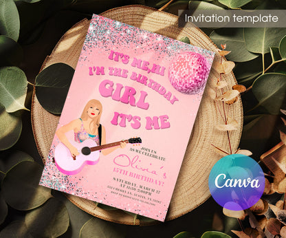 Taylor Swift Eras Tour customizable invitation template | Share or Print | girl | RY980