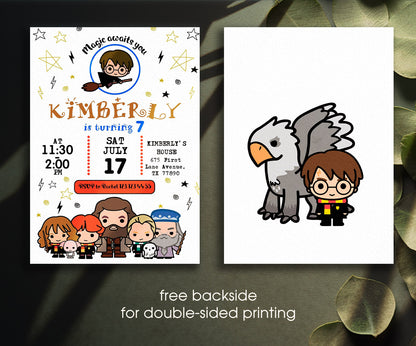 Harry Potter customizable invitation template | Share or Print | UU979