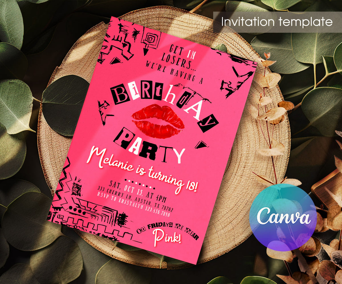 Mean Girls customizable invitation template | Share or Print | girl | TU564
