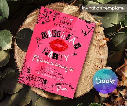Mean Girls customizable invitation template | Share or Print | girl | TU564