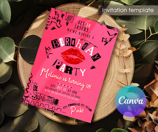 Mean Girls customizable invitation template | Share or Print | girl | TU564