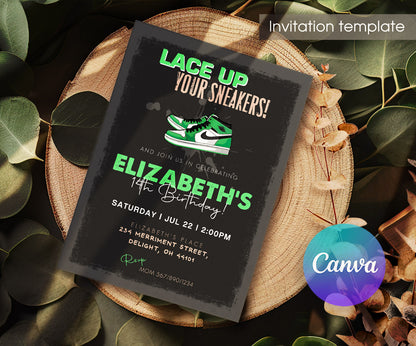 Sneaker Ball Air Jordan Nike customizable invitation template | Share or Print | HB638