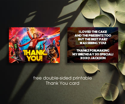 Guardians of The Galaxy Superhero customizable invitation template | Share or Print | boy | AJ087