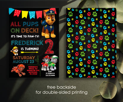 PAW Patrol customizable invitation template | Share or Print | TB608