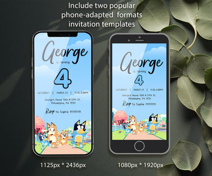 Bluey Bingo customizable invitation template | Share or Print | WK696