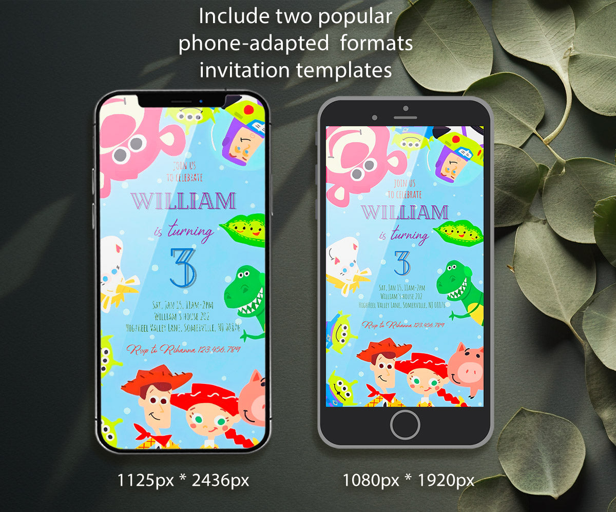 Toy Story Woody customizable invitation template | Share or Print | TK225