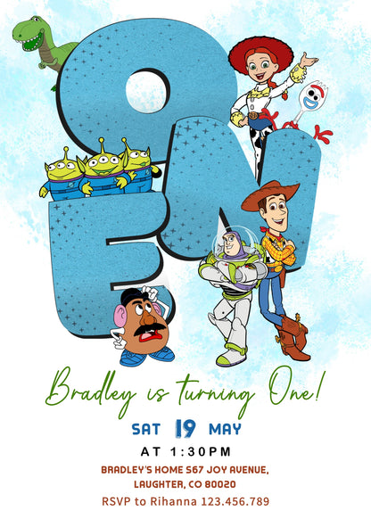 Toy Story Woody customizable invitation template | Share or Print | PJ277