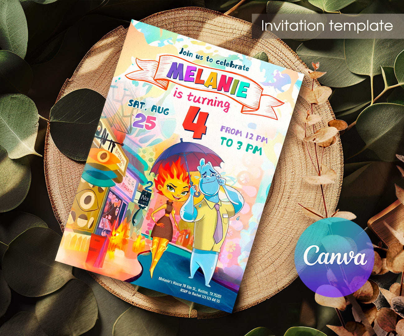 Elemental customizable invitation template | Share or Print | PA887