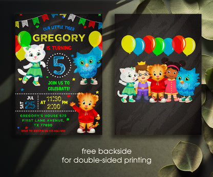 Daniel Tiger's Neighborhood customizable invitation template | Share or Print | RU576