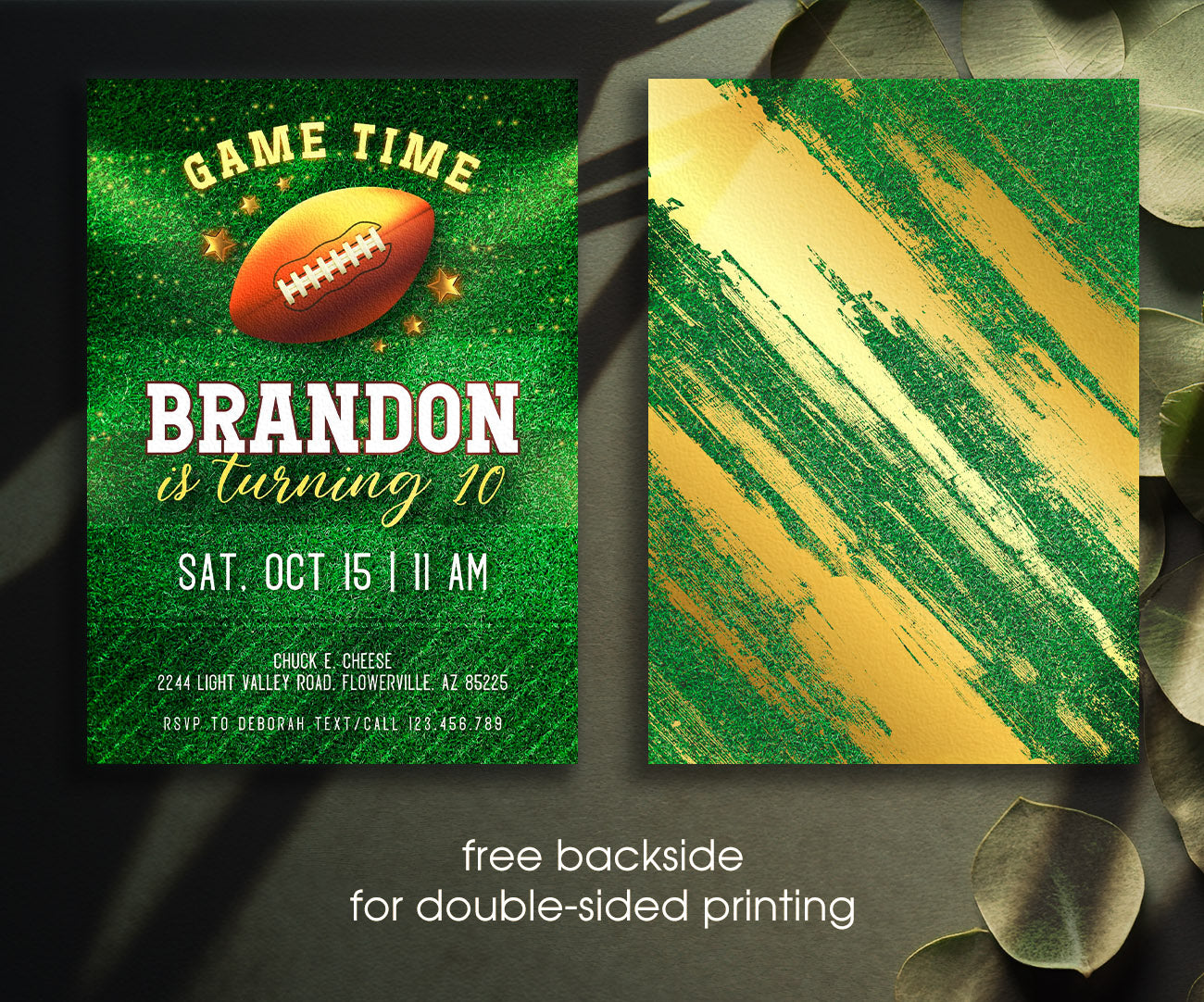 Super Bowl Football customizable invitation template | Share or Print | boy | GO238