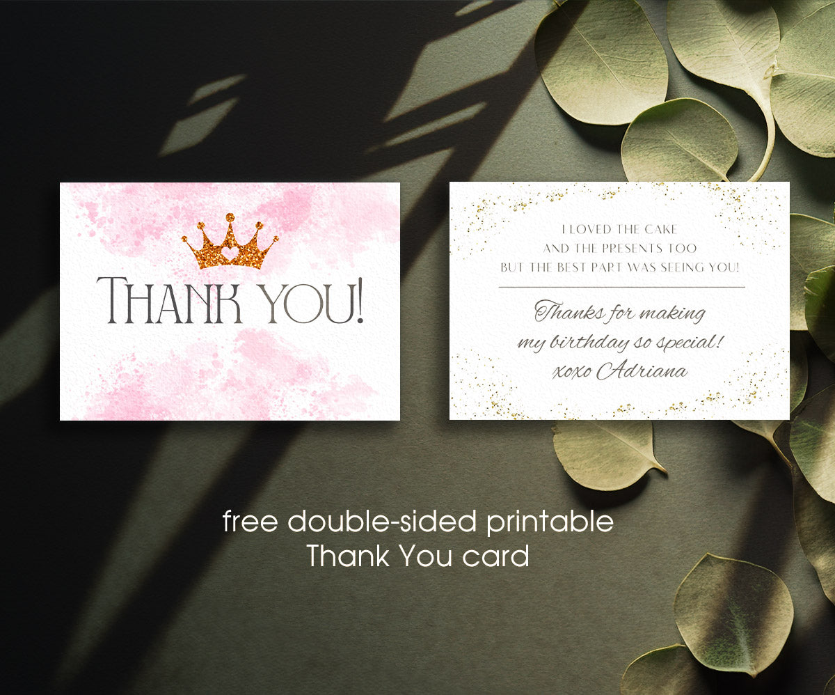 Disney Princess customizable invitation template | Share or Print | girl | LI877