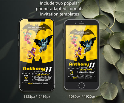 Lego Minifigures customizable invitation template | Share or Print | OD432