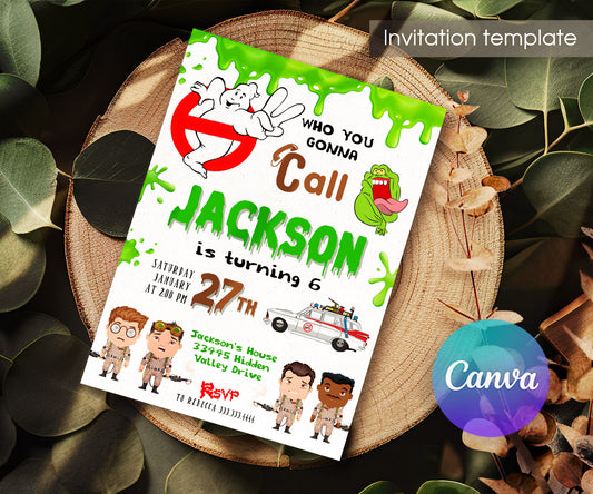 Ghostbusters customizable invitation template | Share or Print | WA920