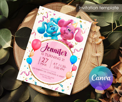Blue's Clues Puppy customizable invitation template | Share or Print | BM340