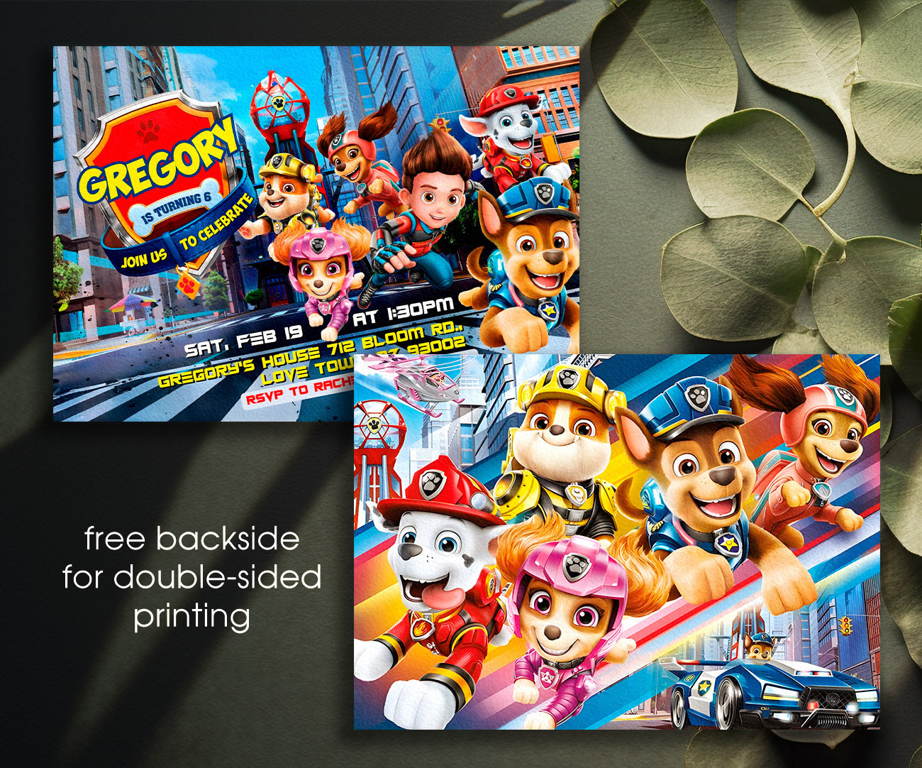 PAW Patrol customizable invitation template | Share or Print | JZ278
