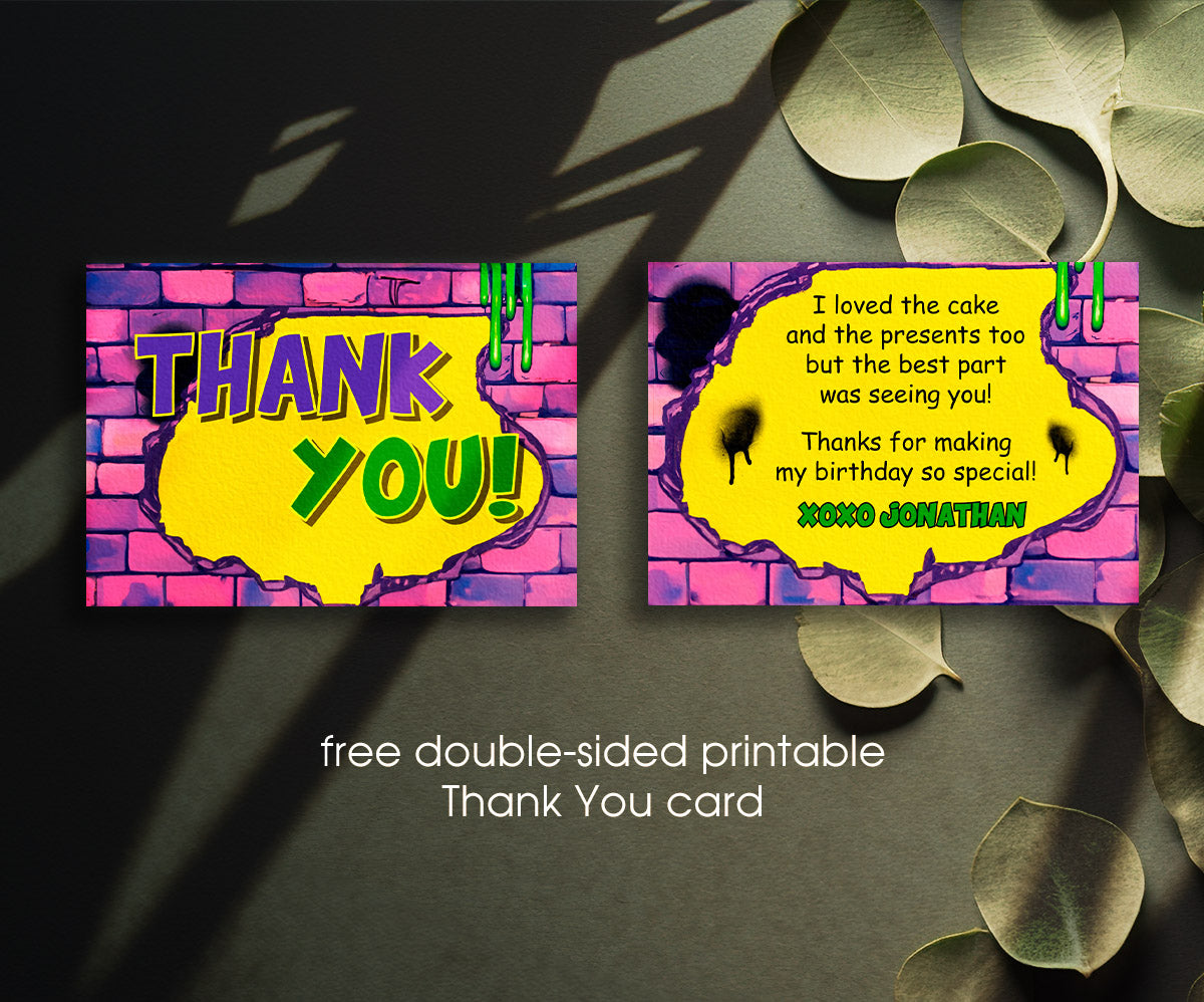 Teenage Mutant Ninja Turtles customizable invitation template | Share or Print | boy | FO989