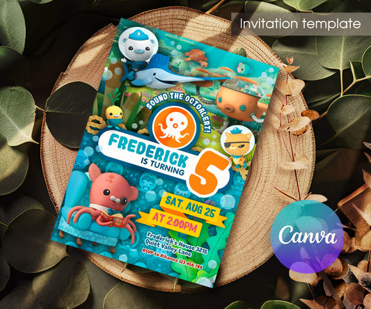 Octonauts customizable invitation template | Share or Print | HL457