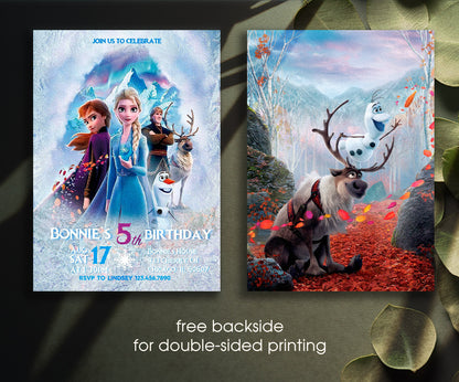 Frozen Elsa customizable invitation template | Share or Print | girl | JQ223