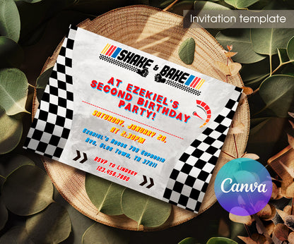 Nascar Ricky Bobby customizable invitation template | Share or Print | boy | NM635