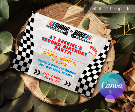 Nascar Ricky Bobby customizable invitation template | Share or Print | boy | NM635