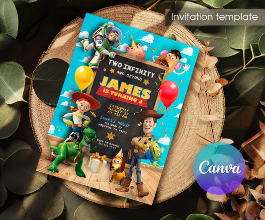 Toy Story Woody customizable invitation template | Share or Print | PE460