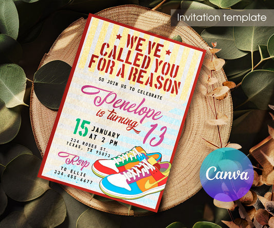 Sneaker Ball Air Jordan Nike customizable invitation template | Share or Print | OP461