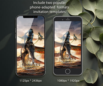 Avatar The Way of Water customizable invitation template | Share or Print | KC934