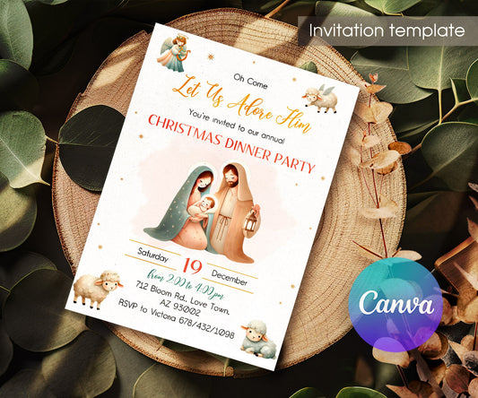 A Night In Bethlehem customizable invitation template | Share or Print | SE496