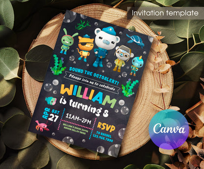 Octonauts customizable invitation template | Share or Print | PQ735