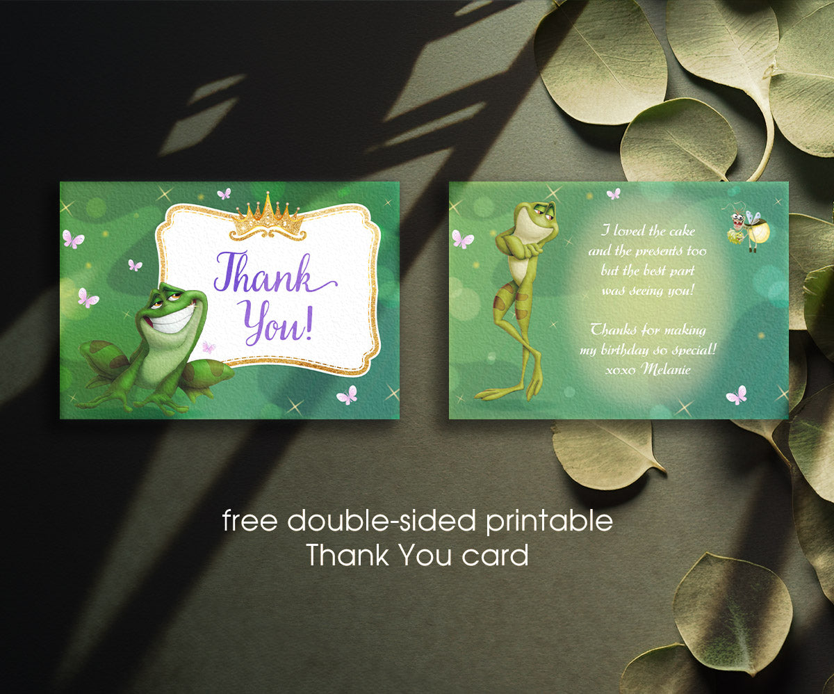 Tiana Frog Princess customizable invitation template | Share or Print | girl | DA634