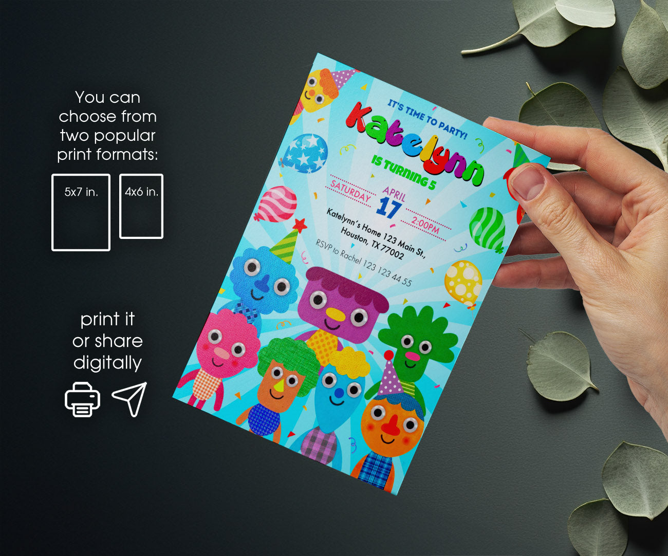 Super Simple Songs customizable invitation template | Share or Print | ER478