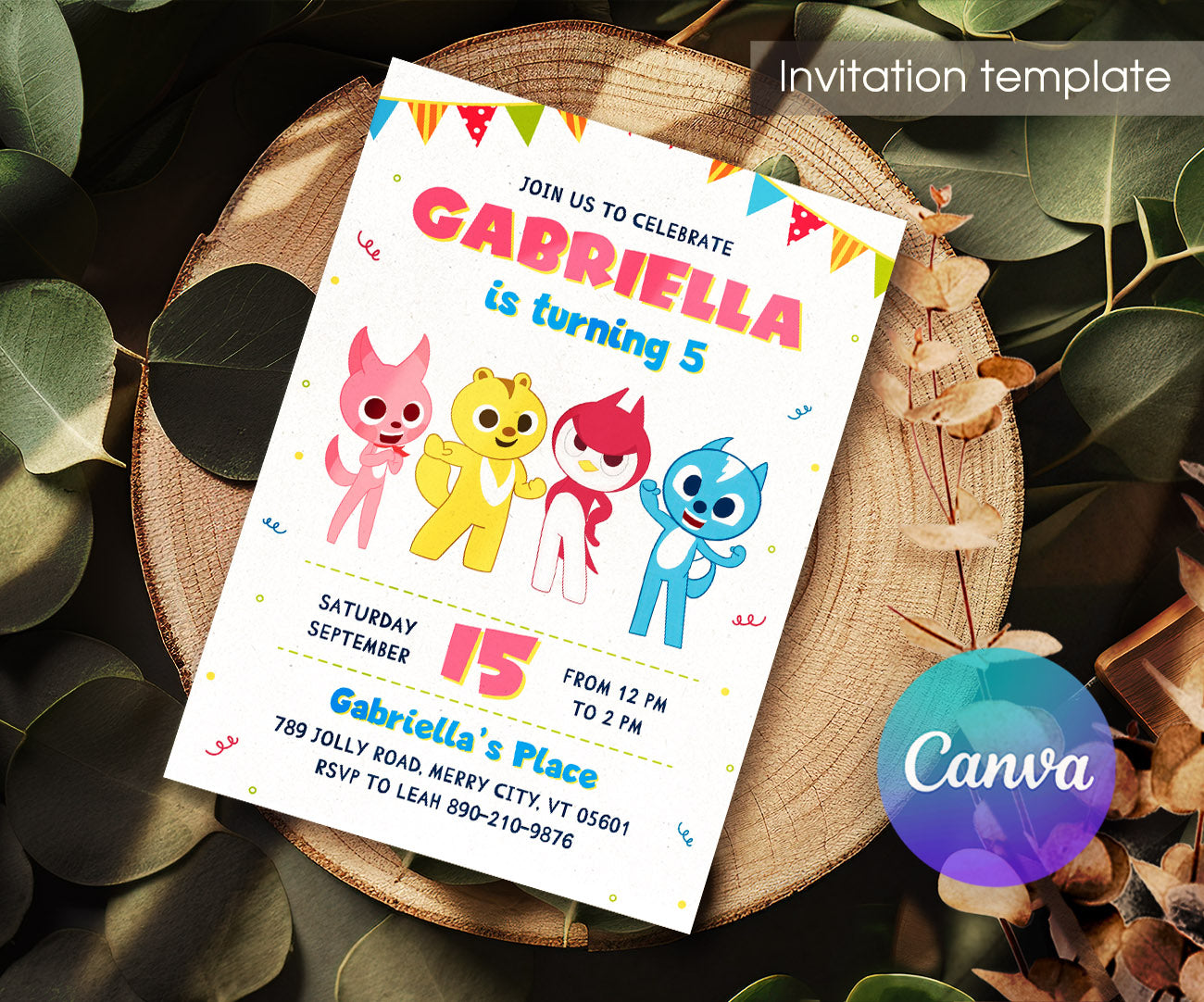 Miniforce customizable invitation template | Share or Print | boy | MN919