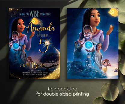 Wish Magic Asha customizable invitation template | Share or Print | girl | CE043