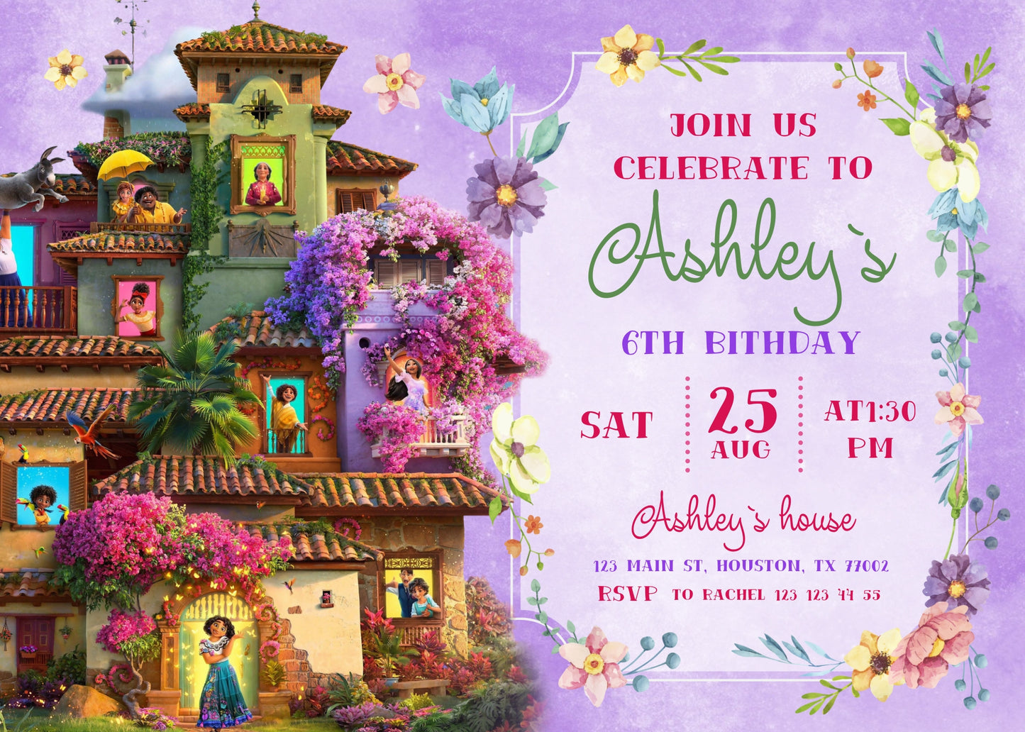 Encanto Mirabel customizable invitation template | Share or Print | girl | KH412