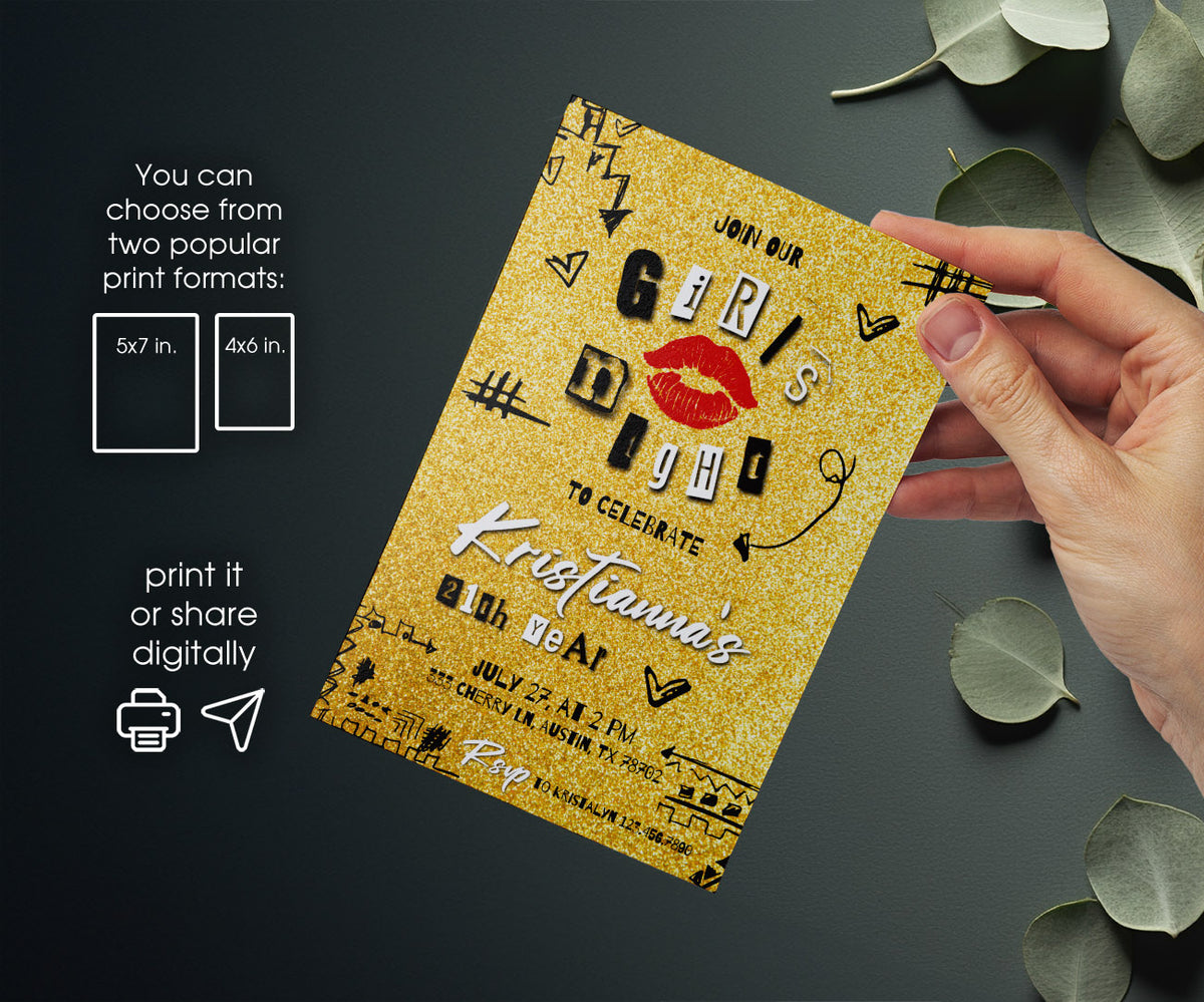 Mean Girls customizable invitation template | Share or Print | girl | KP488