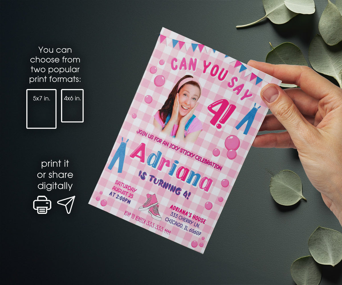 Ms. Rachel customizable invitation template | Share or Print | DY923
