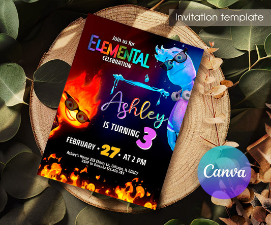 Elemental customizable invitation template | Share or Print | LM840