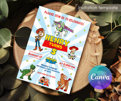 Toy Story Woody customizable invitation template | Share or Print | ZJ849