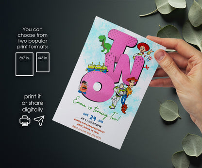 Toy Story Woody customizable invitation template | Share or Print | CU308