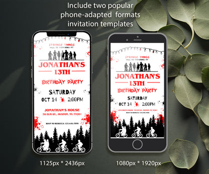 Stranger Things customizable invitation template | Share or Print | CD081