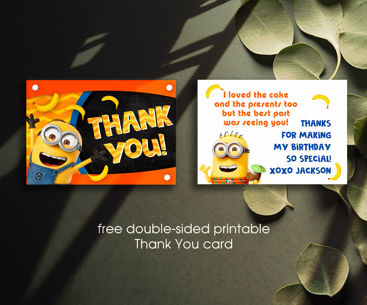 Minions Despicable Me customizable invitation template | Share or Print | OH336