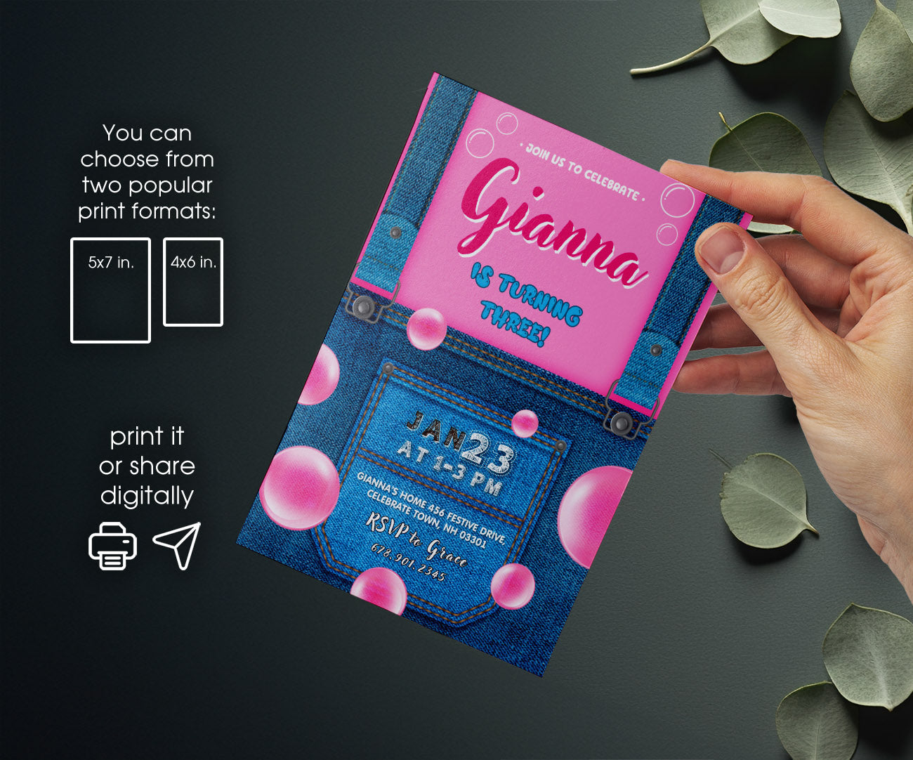 Ms. Rachel customizable invitation template | Share or Print | CY611