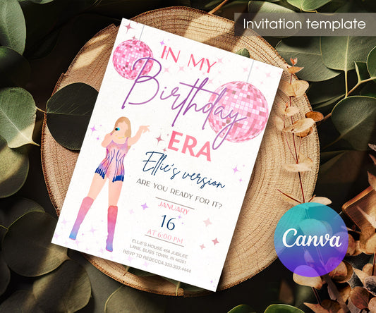 Taylor Swift Eras Tour customizable invitation template | Share or Print | girl | XZ292
