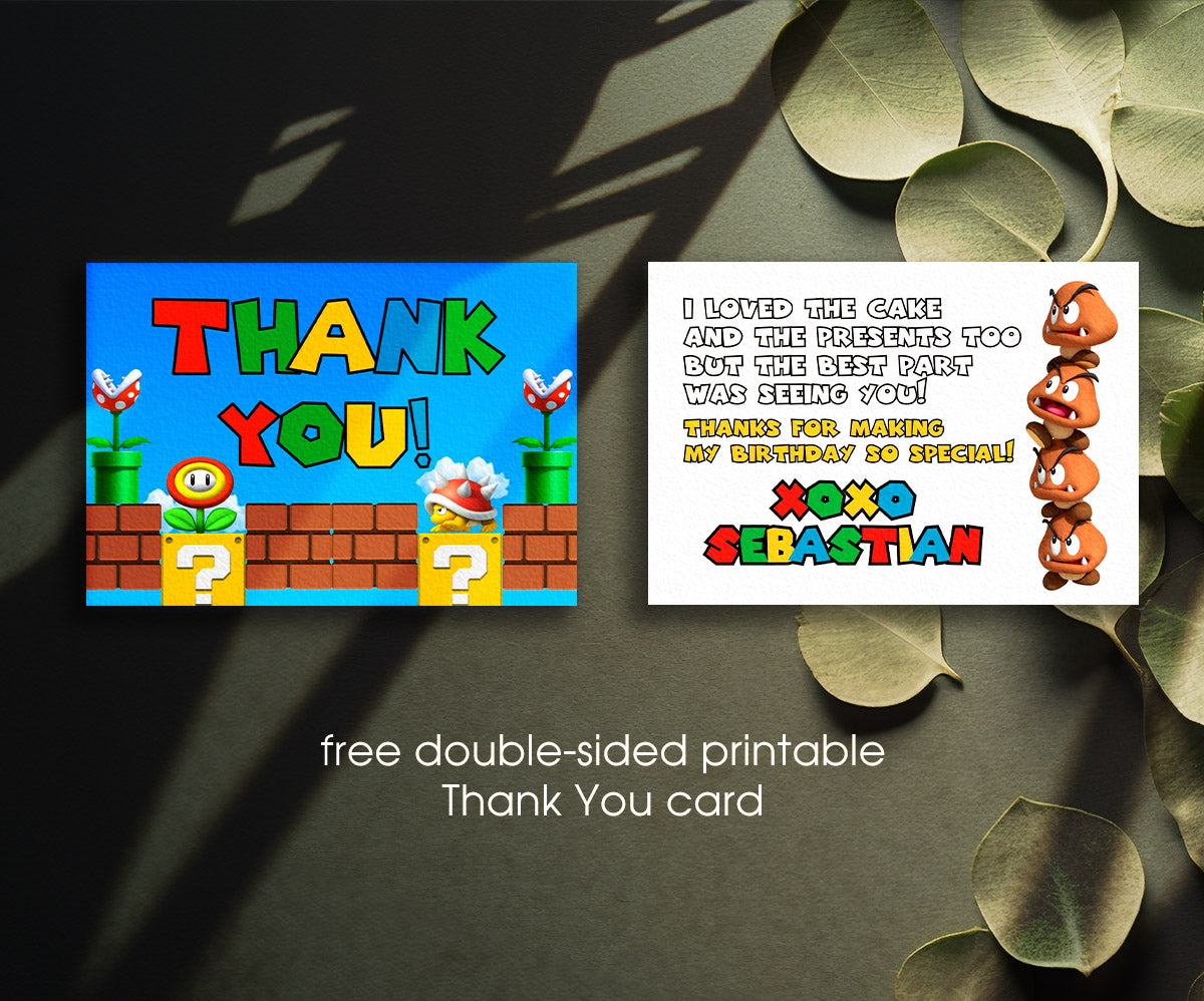 Super Mario Bros customizable invitation template | Share or Print | QX181