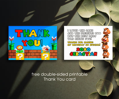 Super Mario Bros customizable invitation template | Share or Print | QX181