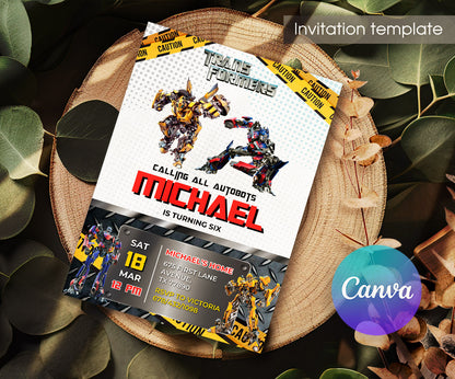 Transformers Rescue Bots customizable invitation template | Share or Print | boy | MQ926