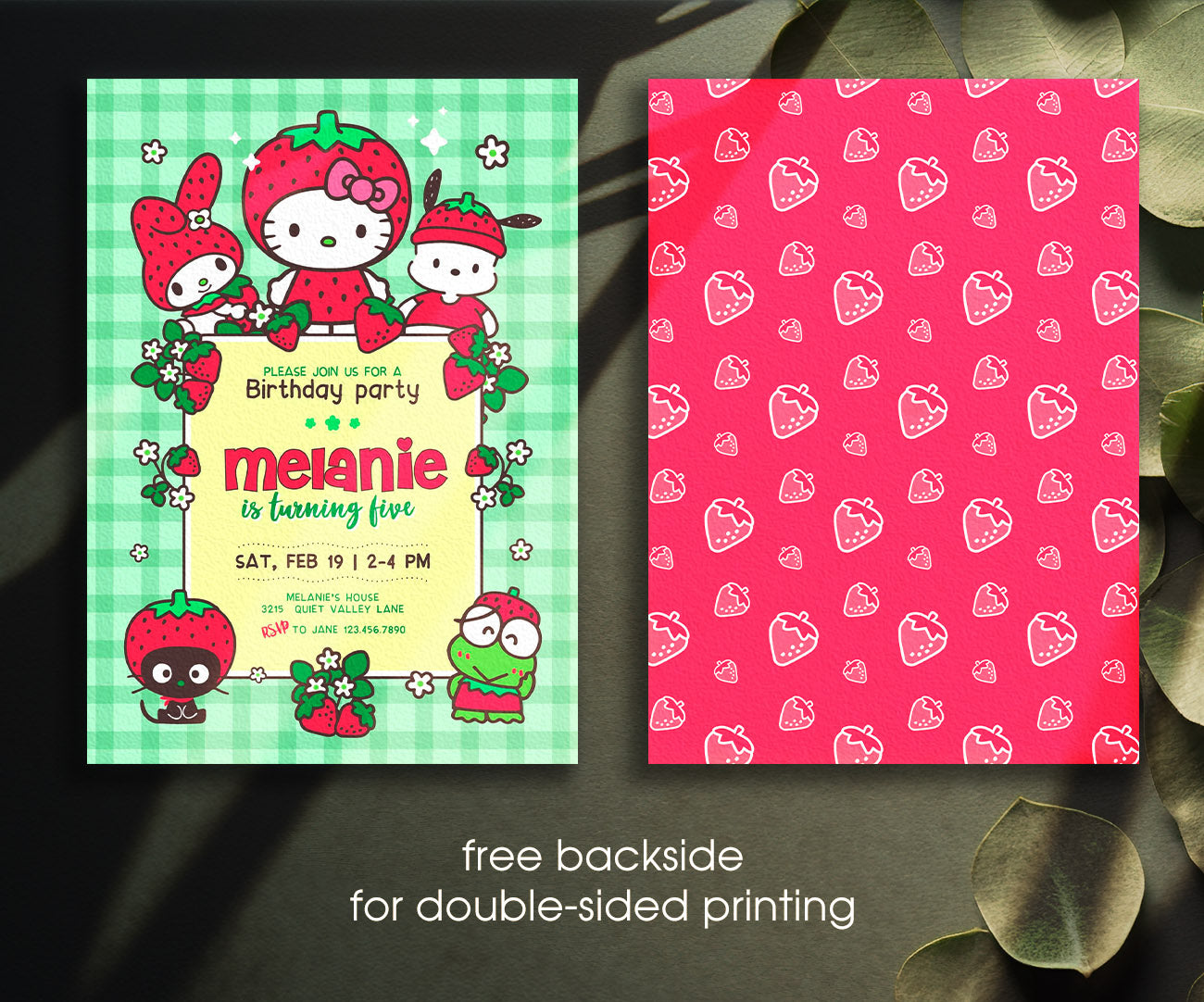 Hello Kitty Sanrio customizable invitation template | Share or Print | AC949